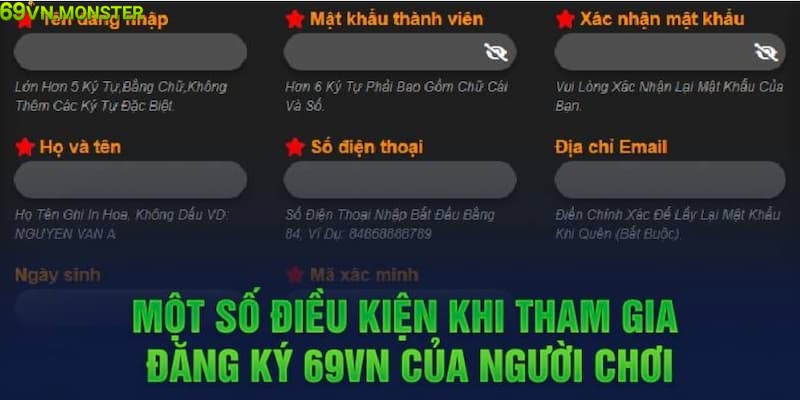 Điều kiện tham gia đăng ký 69VN